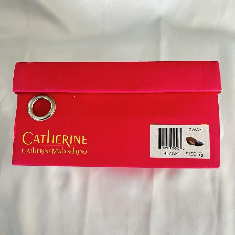 Catherine Malandrino Black Pointed Toe Slip-On Women's Flats Size 7.5